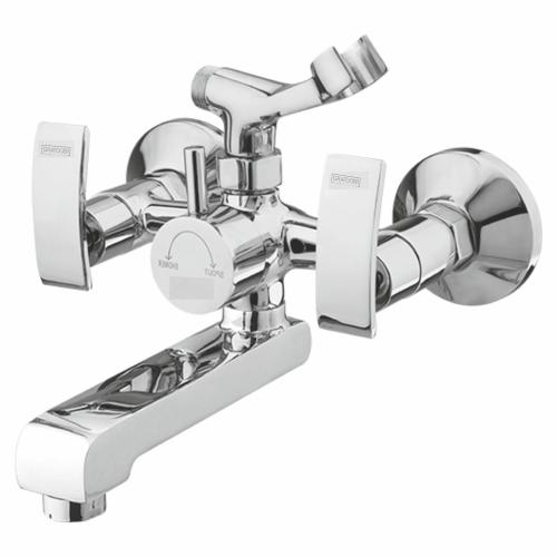 Wall Mixer Telephonic with Hand Shower Arrangement Telephonic only with Crutch Chrome